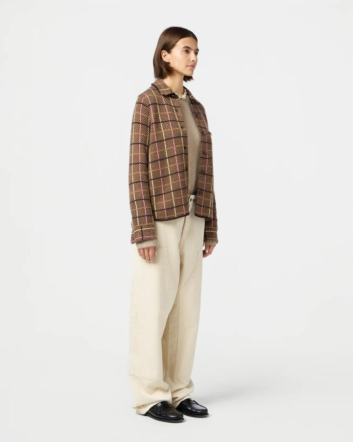 Guest in Residence - Dylan Plaid Shirt in Burnt Cocoa - Kalifornia Jean Bar