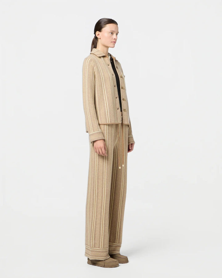Guest in Residence - Dylan Stripe Shirt Almond Combo - Kalifornia Jean Bar