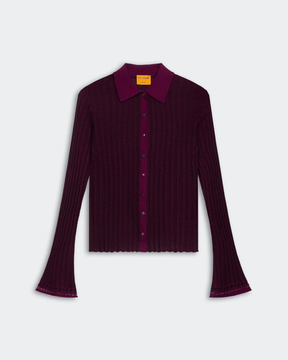 Guest in Residence - Fine Stripe Shirt in Aubergine/Black - Kalifornia Jean Bar
