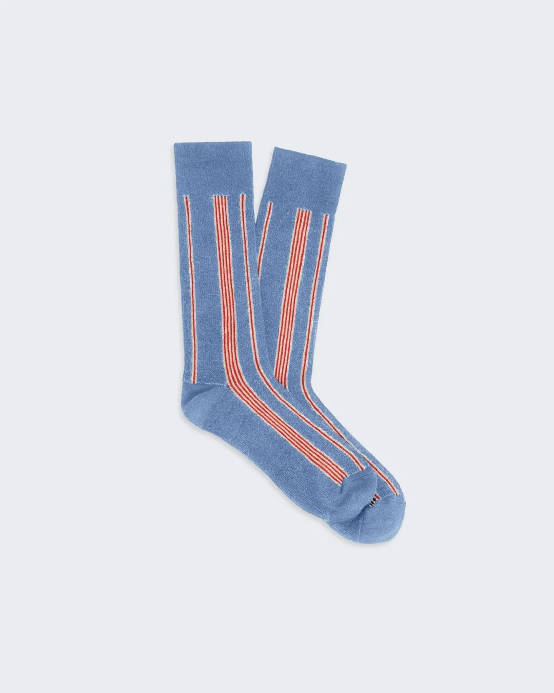 Guest in Residence - French Blue/Cream Cherry Vertical Striped Socks - Kalifornia Jean Bar