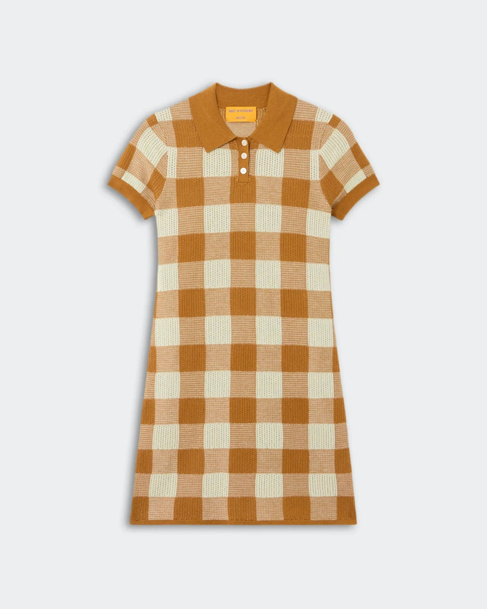 Guest In Residence - Gingham Polo Dress in Suede/Limewash - Kalifornia Jean Bar