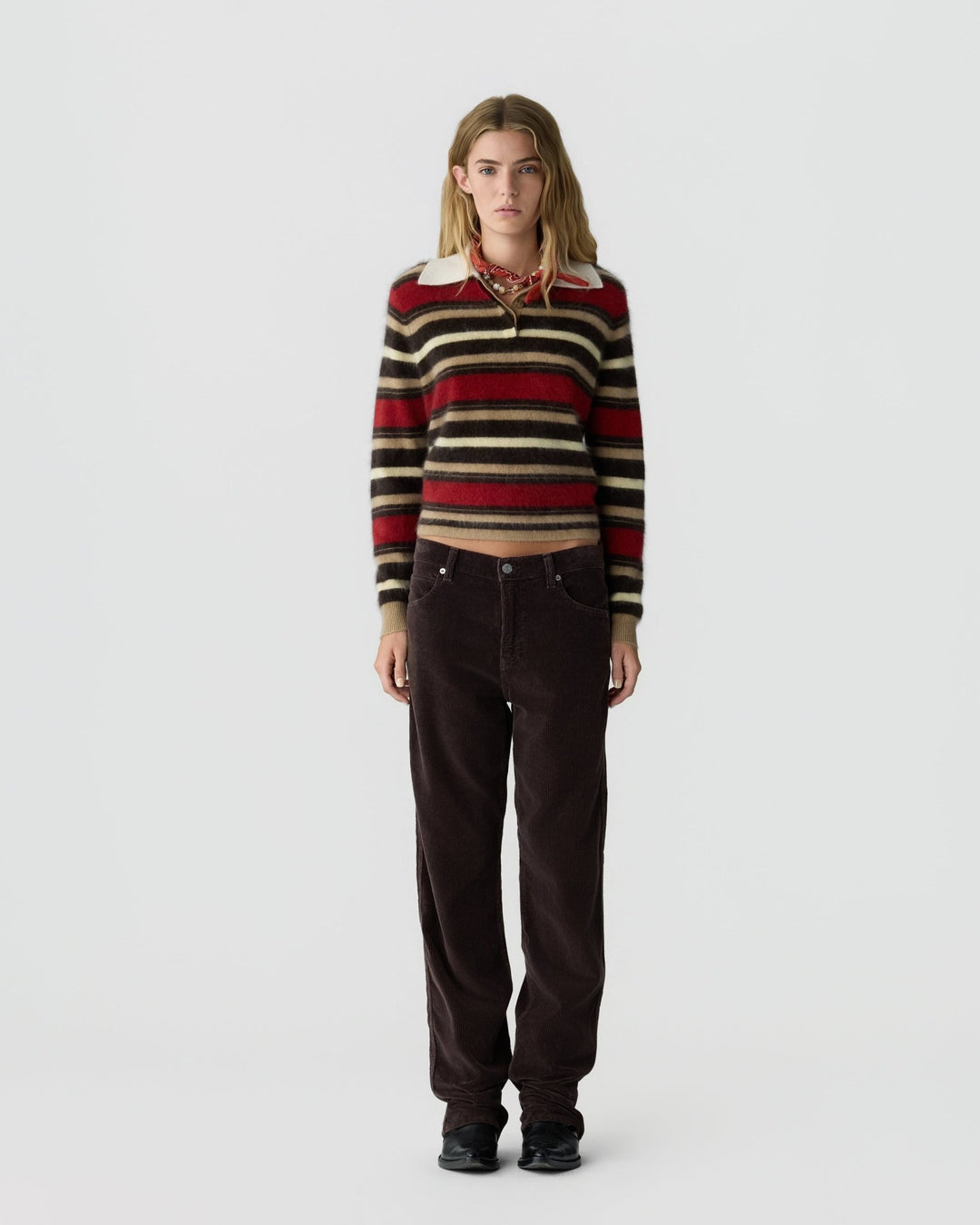 Guest in Residence - Grizzly Cropped Rugby Carmine Combo - Kalifornia Jean Bar