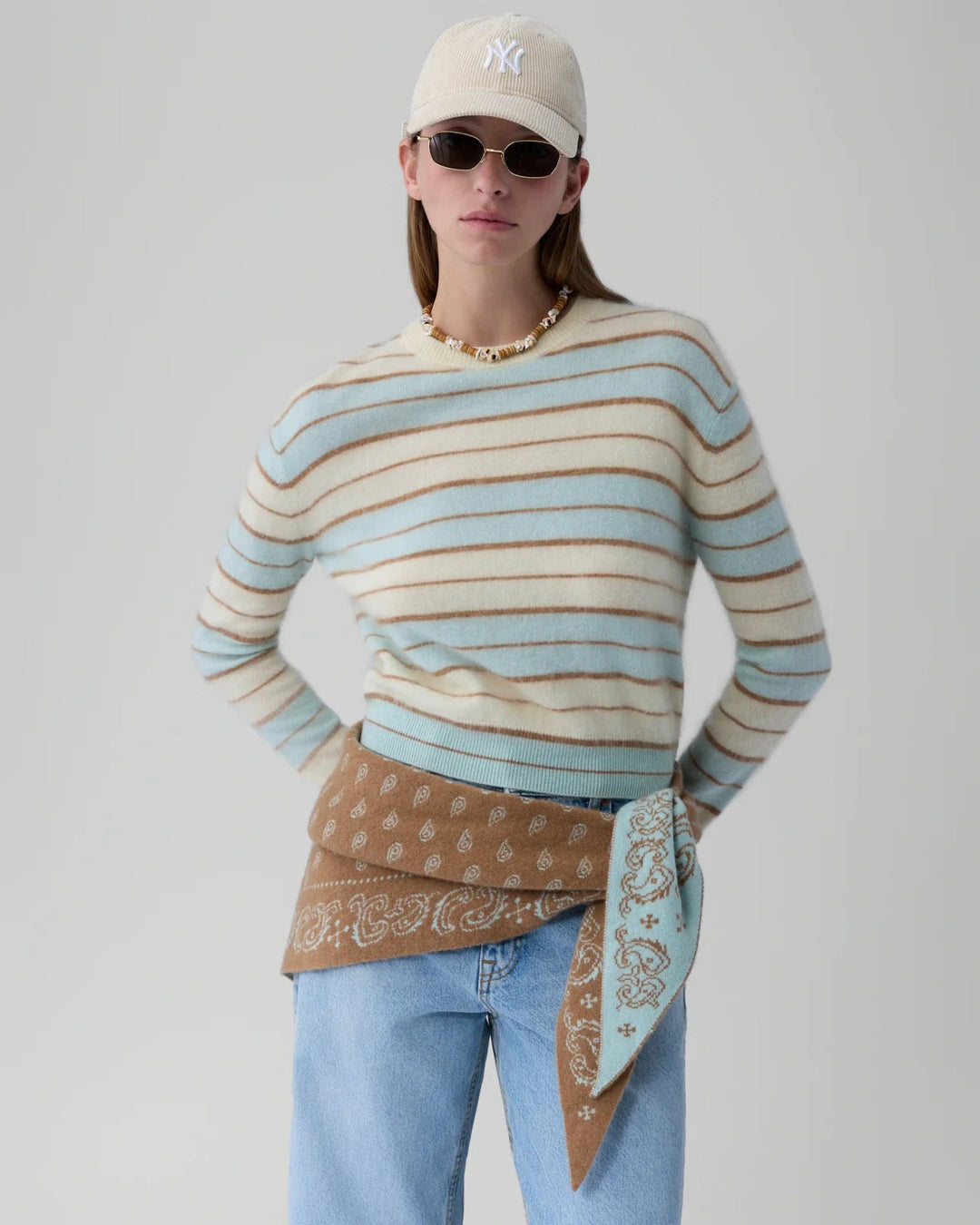 Guest in Residence - Grizzly Stripe Crew Seaglass Combo - Kalifornia Jean Bar