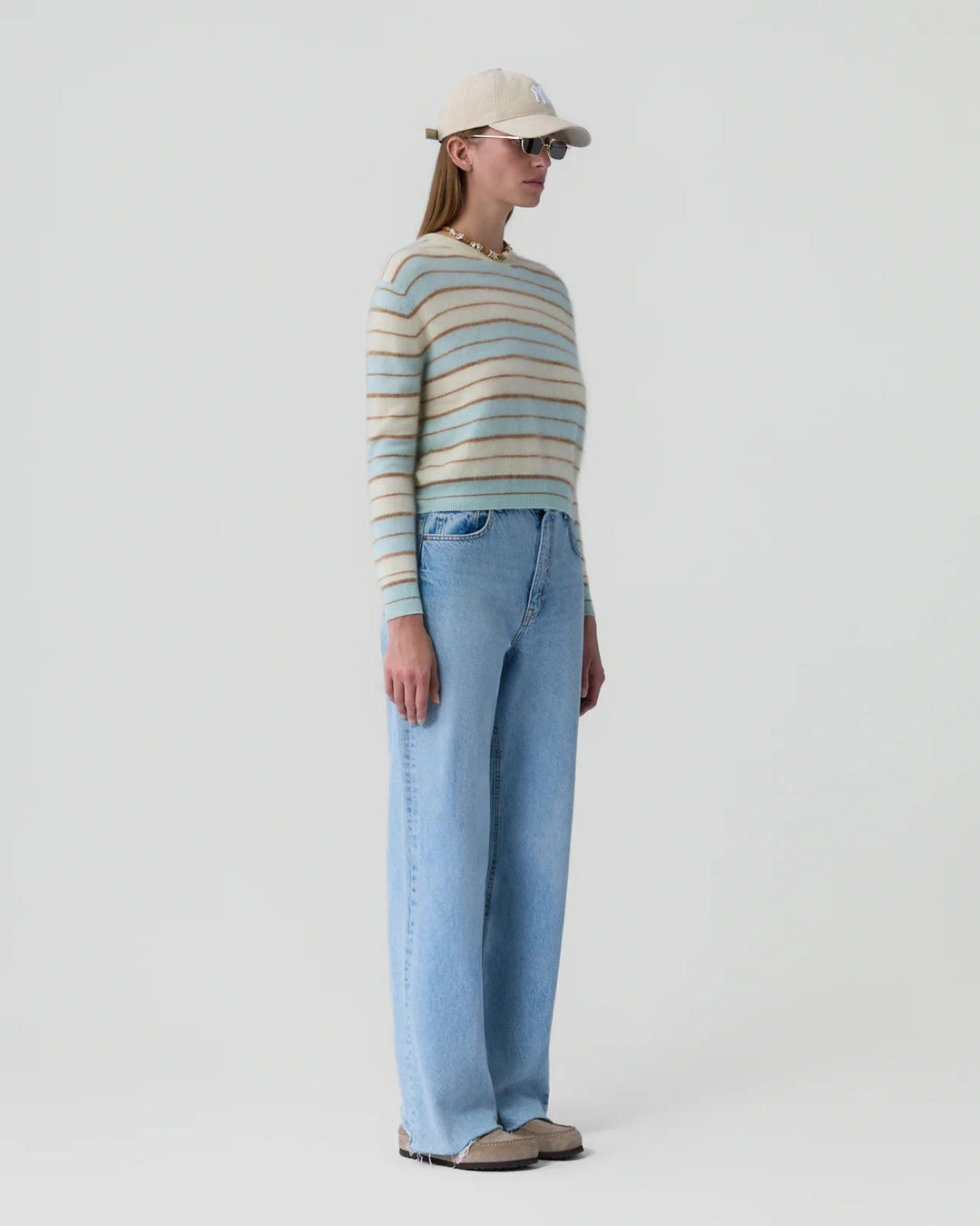 Guest in Residence - Grizzly Stripe Crew Seaglass Combo - Kalifornia Jean Bar