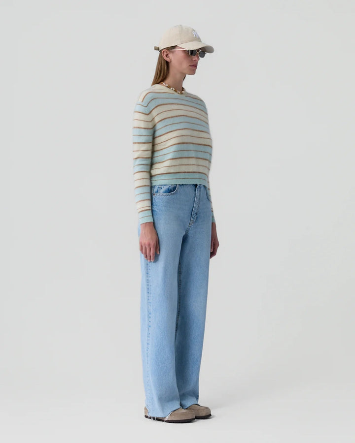 Guest in Residence - Grizzly Stripe Crew Seaglass Combo - Kalifornia Jean Bar