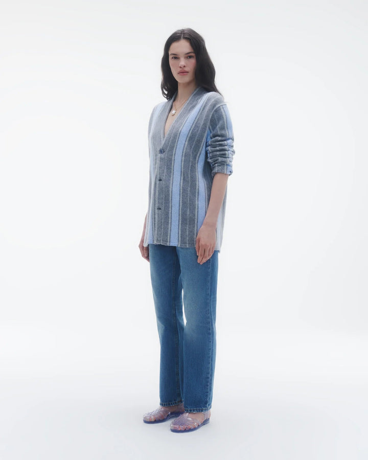 Guest in Residence - Heather Grey Combo Everywear Cardigan - Kalifornia Jean Bar