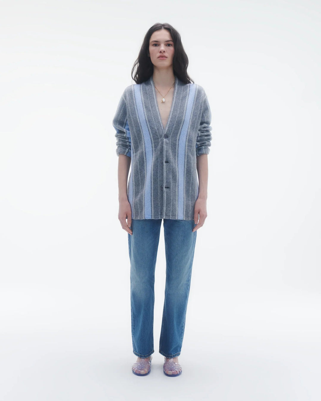 Guest in Residence - Heather Grey Combo Everywear Cardigan - Kalifornia Jean Bar