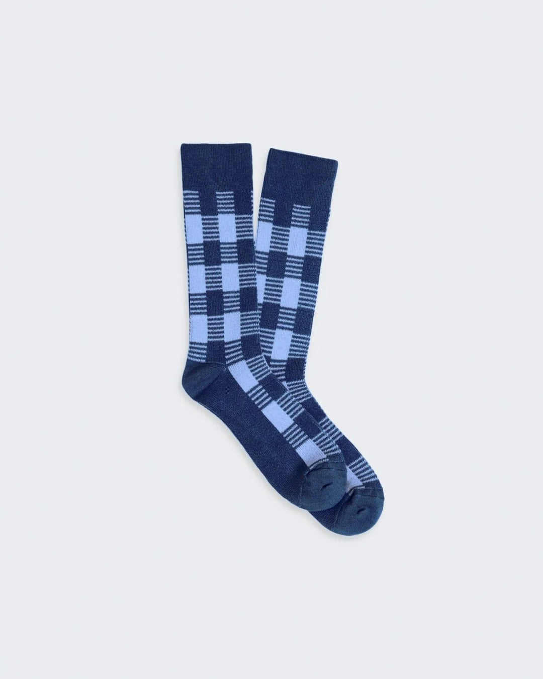 Guest in Residence - Midnight/French Blue Gingham Socks - Kalifornia Jean Bar