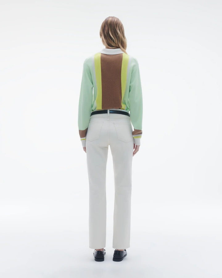 Guest in Residence - Mint Combo Cropped Striped Rugby Polo - Kalifornia Jean Bar