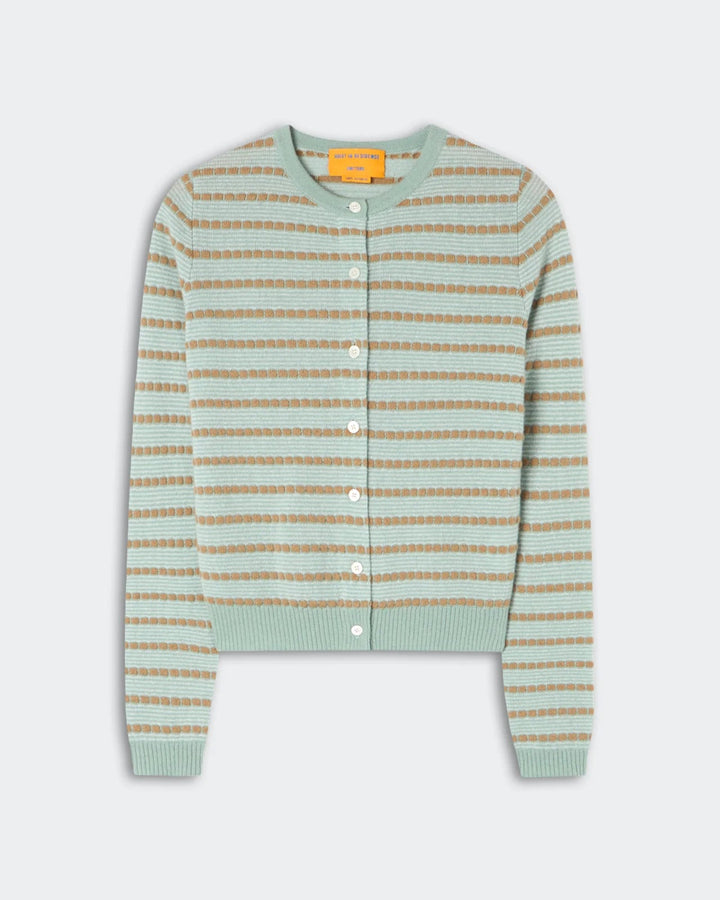 Guest in Residence - Pebble Stripe Jane Cardigan Sagebrush Combo - Kalifornia Jean Bar