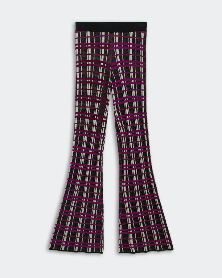 Guest in Residence - Plaid Flare Pant in Black Combo - Kalifornia Jean Bar