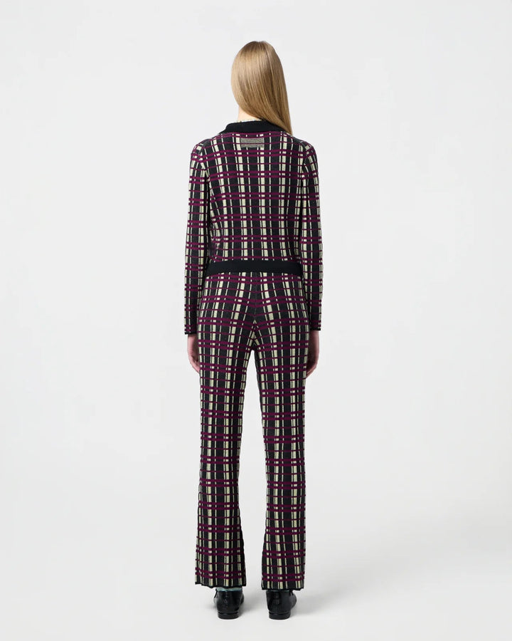Guest in Residence - Plaid Flare Pant in Black Combo - Kalifornia Jean Bar
