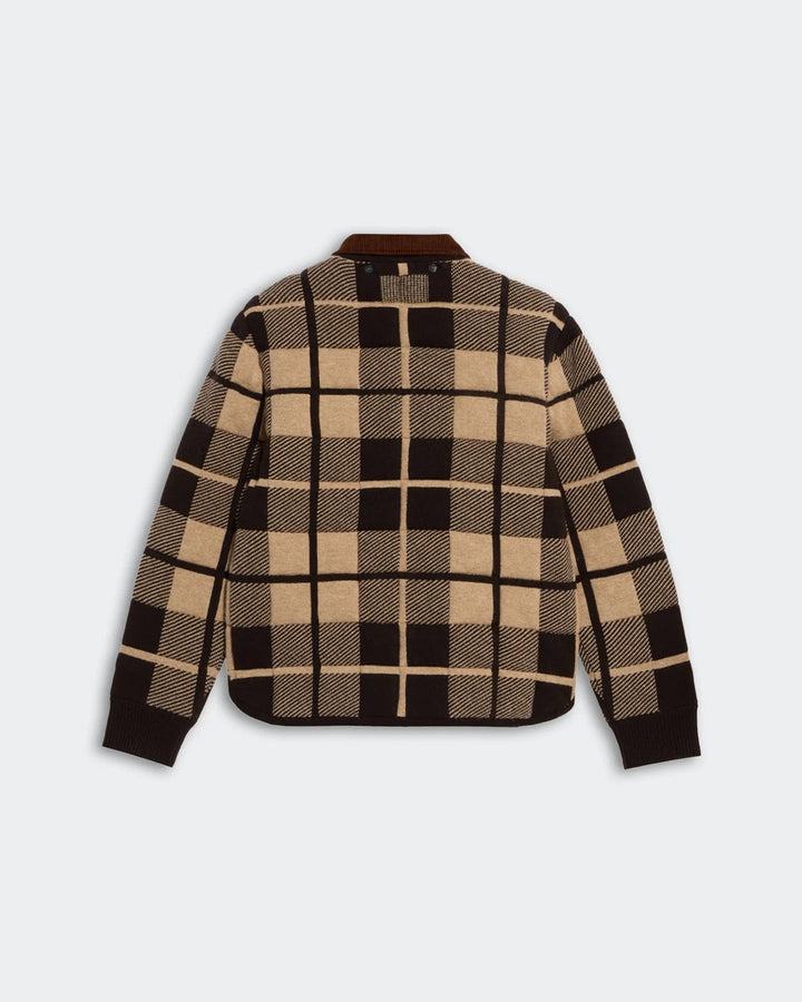 Guest in Residence - Quilted Plaid Liner Jacket in Burnt Cocoa - Kalifornia Jean Bar