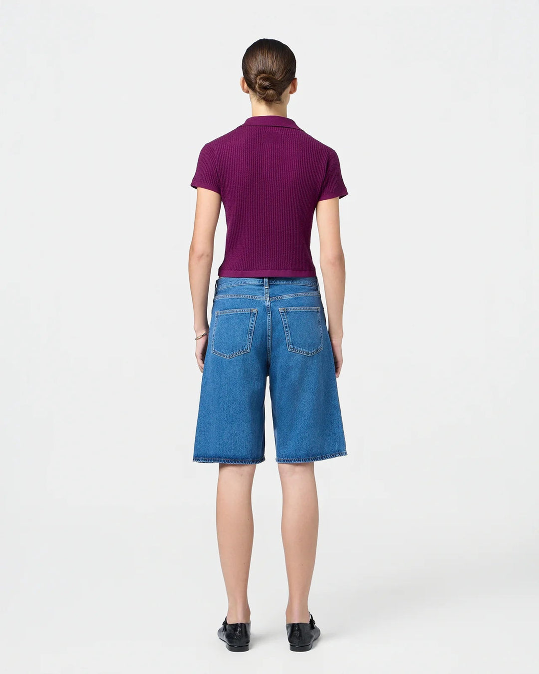 Guest in Residence - Shrunken Polo in Aubergine - Kalifornia Jean Bar