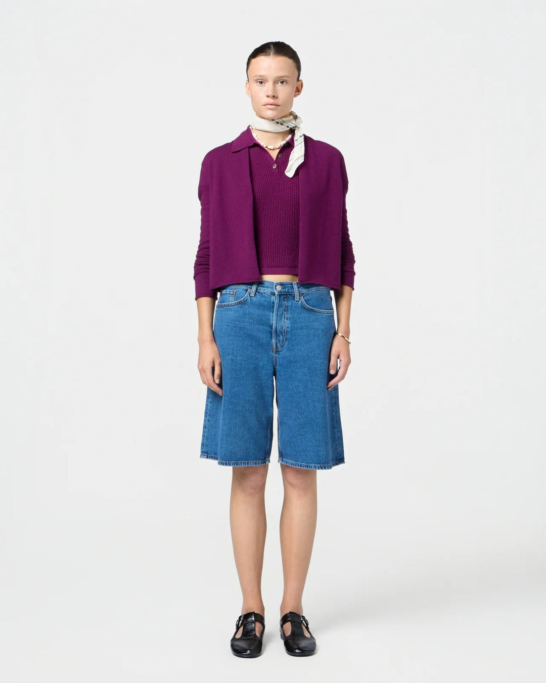 Guest in Residence - Shrunken Polo in Aubergine - Kalifornia Jean Bar