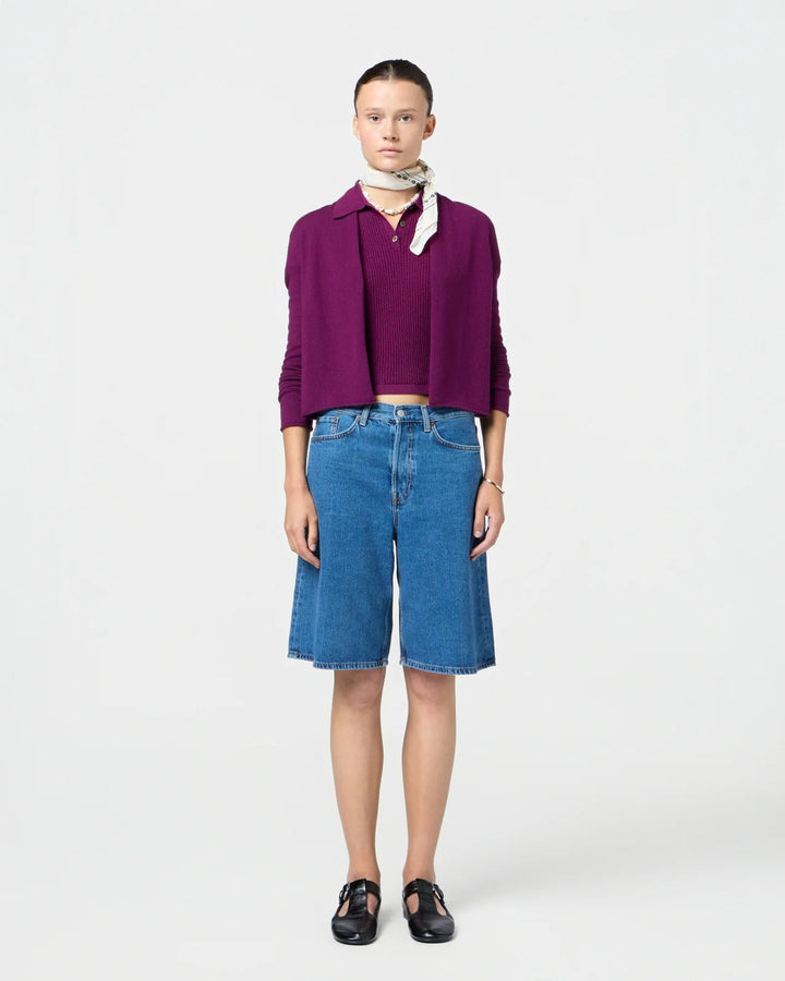 Guest in Residence - Shrunken Polo in Aubergine - Kalifornia Jean Bar