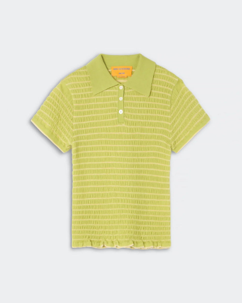 Guest in Residence - Smocked Shrunken Polo Evoo Butter - Kalifornia Jean Bar