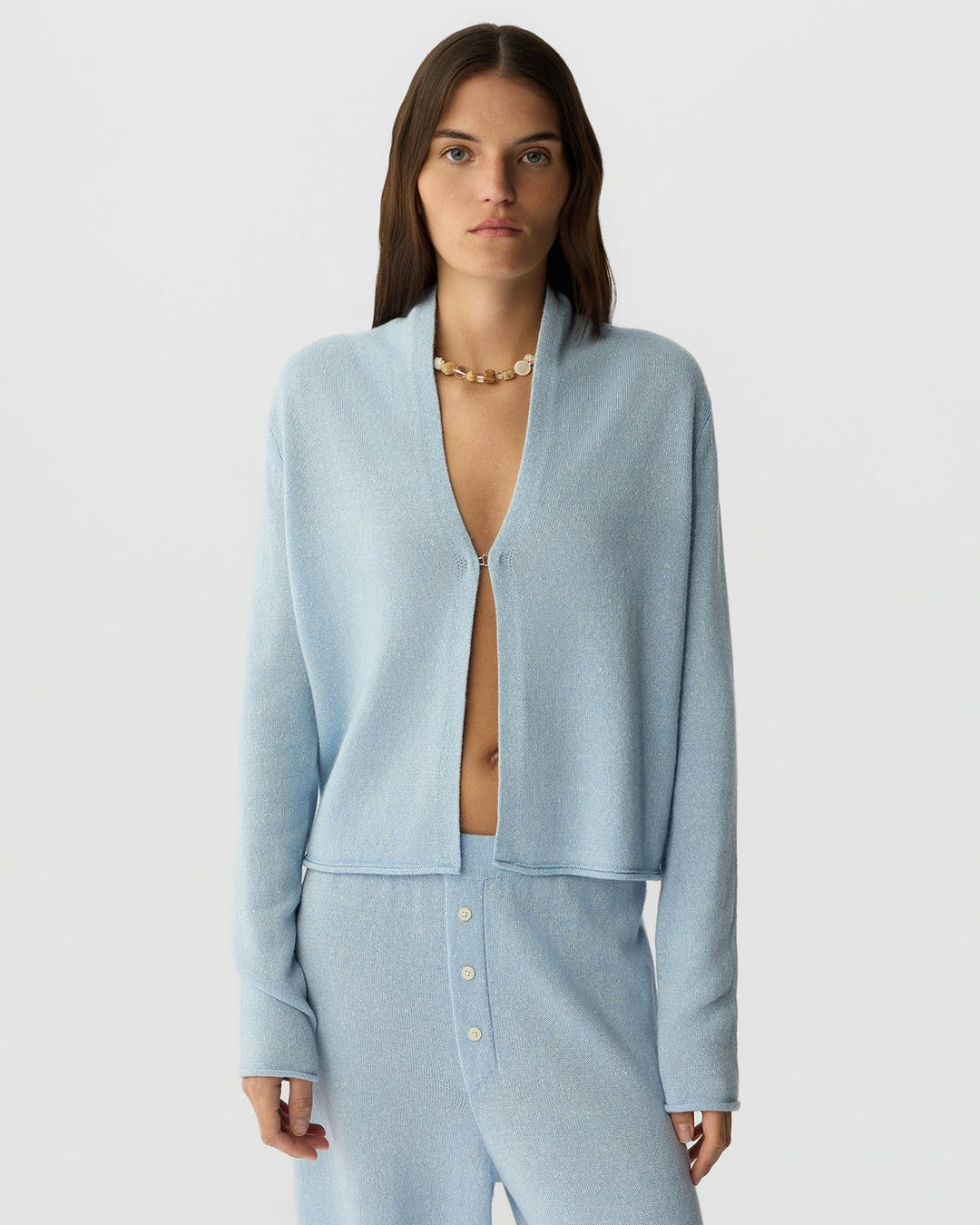 Guest In Residence - Stealth Cardigan in Clear Sky - Kalifornia Jean Bar