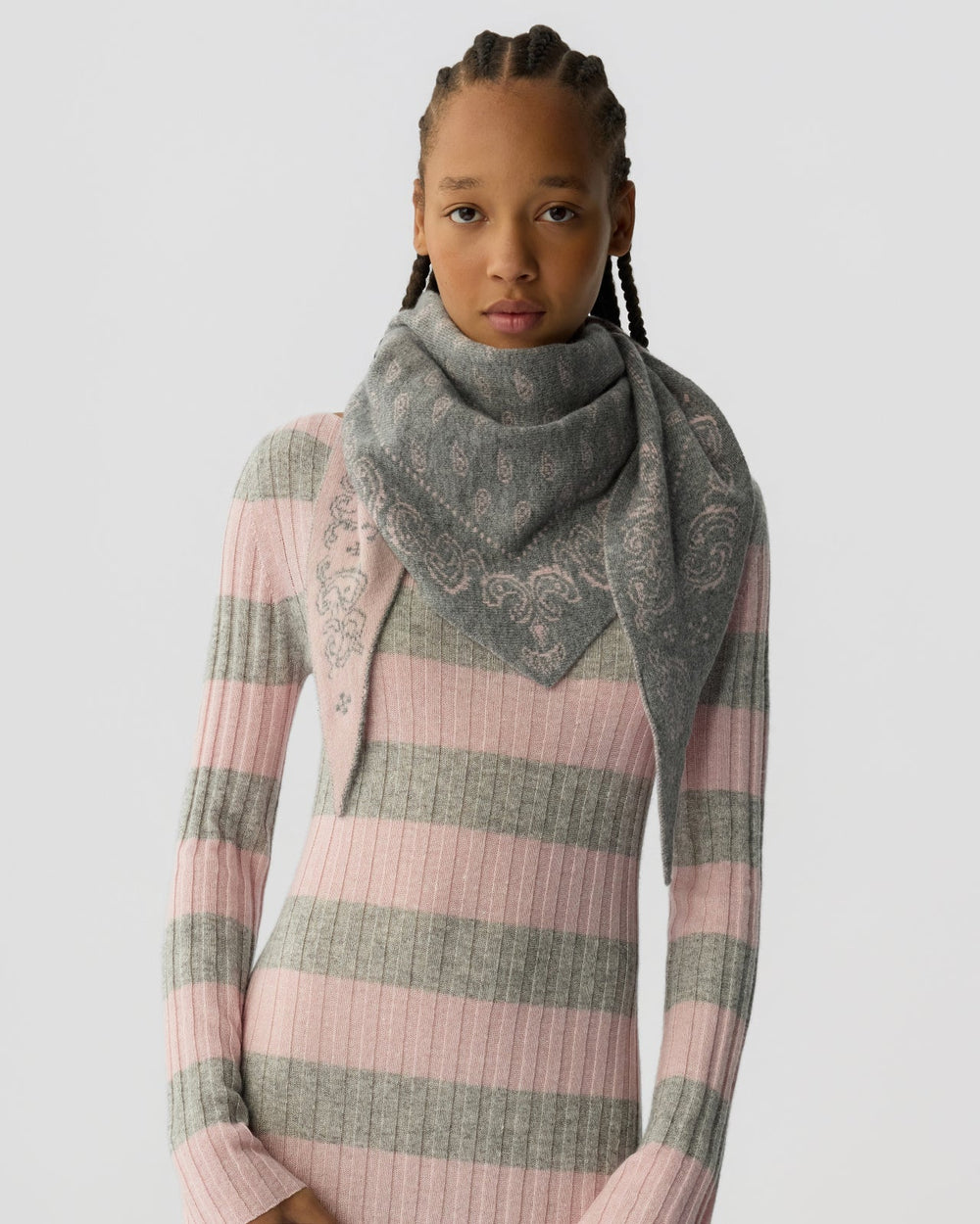 Guest In Residence - The Wild Rag in Grey/Powder Pink - Kalifornia Jean Bar