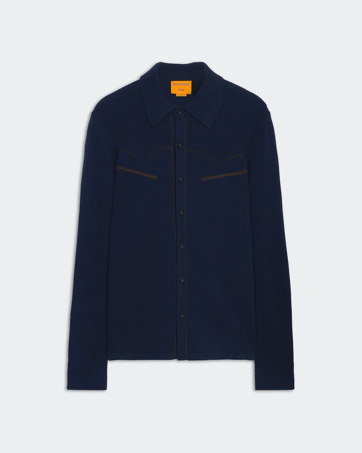 Guest in Residence - Western Button Up Shirt in Midnight - Kalifornia Jean Bar