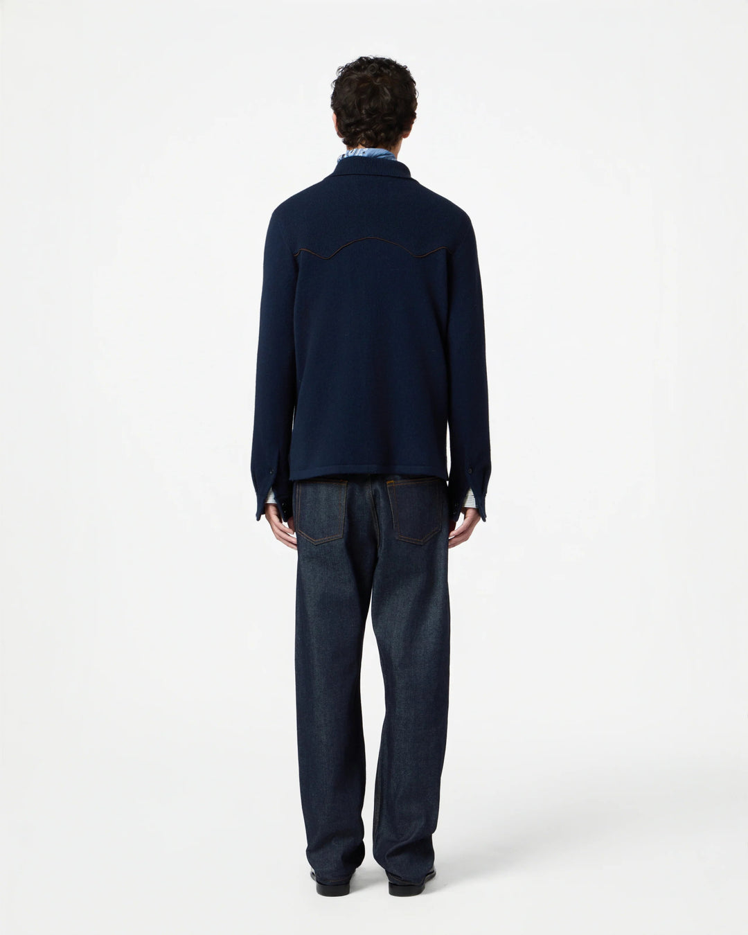 Guest in Residence - Western Button Up Shirt in Midnight - Kalifornia Jean Bar