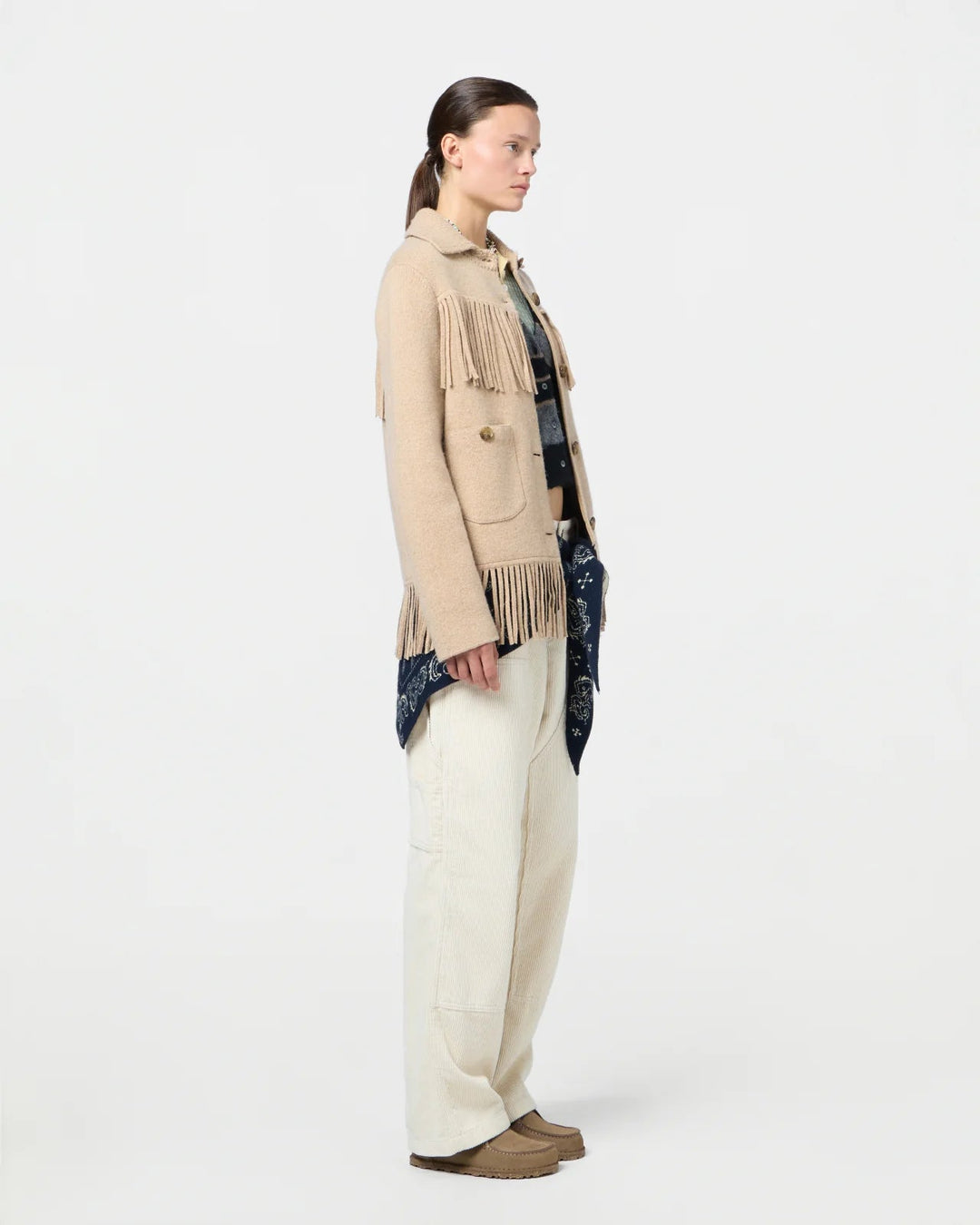 Guest in Residence - Western Fringe Jacket in Dune - Kalifornia Jean Bar