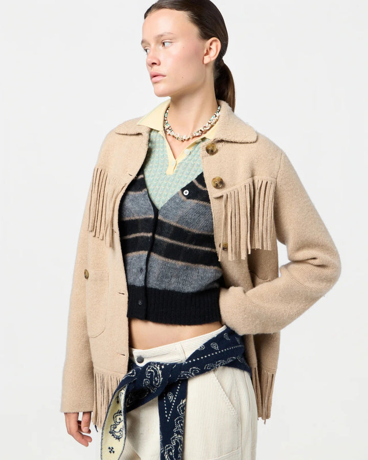 Guest in Residence - Western Fringe Jacket in Dune - Kalifornia Jean Bar
