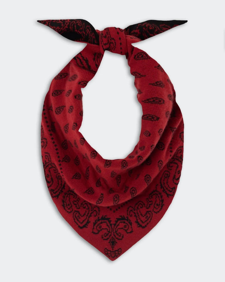 Guest in Residence - Wild Rag Carmine/Black Cashmere Bandana - Kalifornia Jean Bar