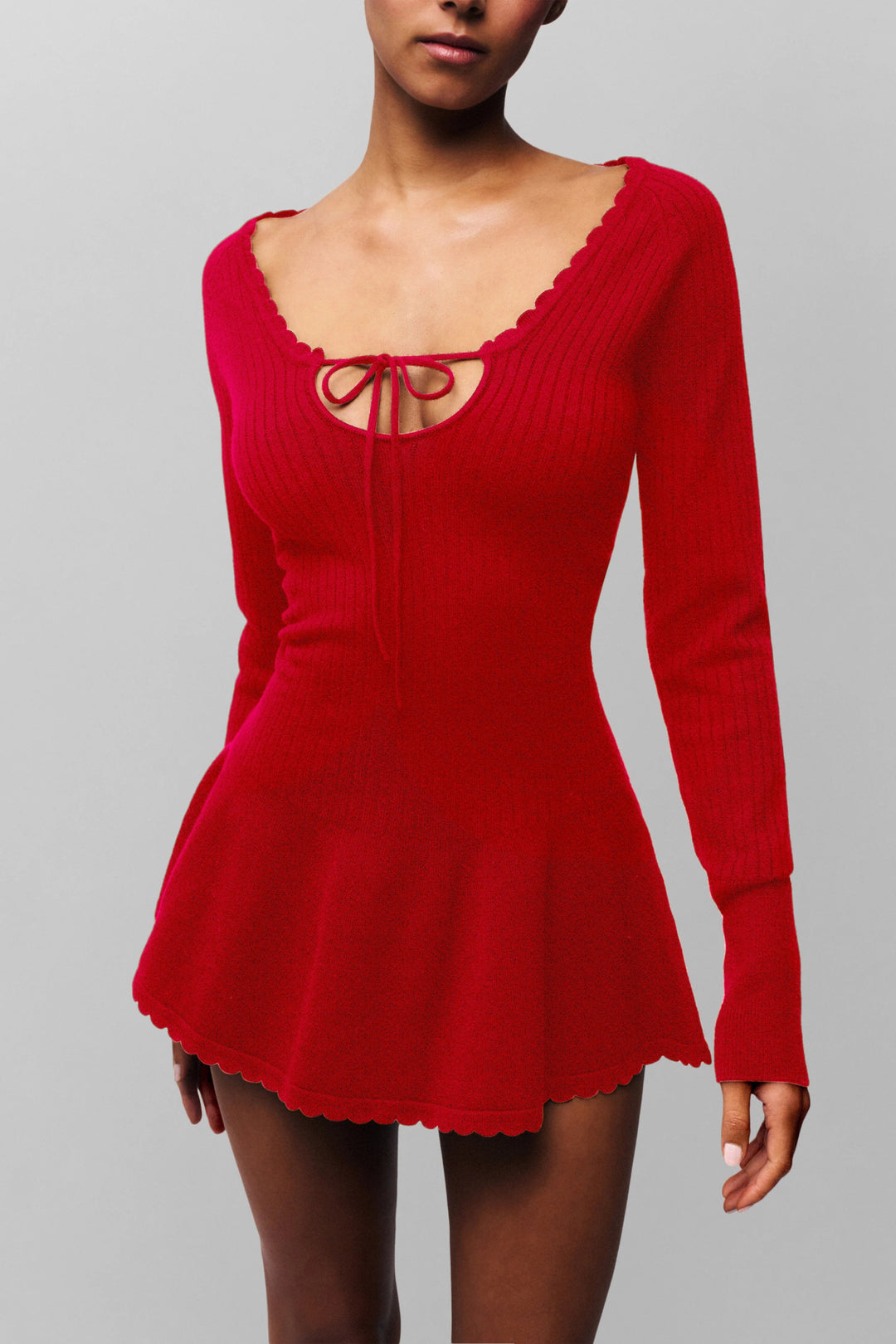 Guizio - Evelyne Dress in Red Love - Kalifornia Jean Bar