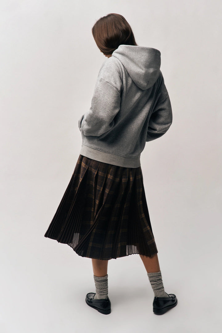 Guizio - Tartan Plaid Gibson Chiffon Pleated Skirt - Kalifornia Jean BarGuizio - Tartan Plaid Gibson Chiffon Pleated Skirt