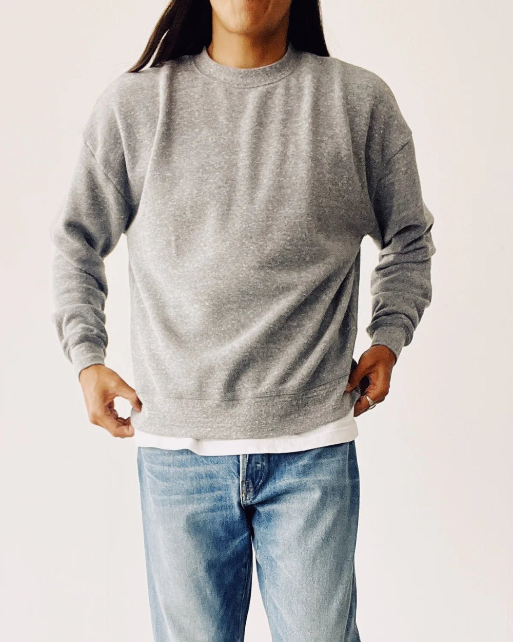 Hey Gang - Boxy Sweatshirt in PE Grey - Kalifornia Jean Bar