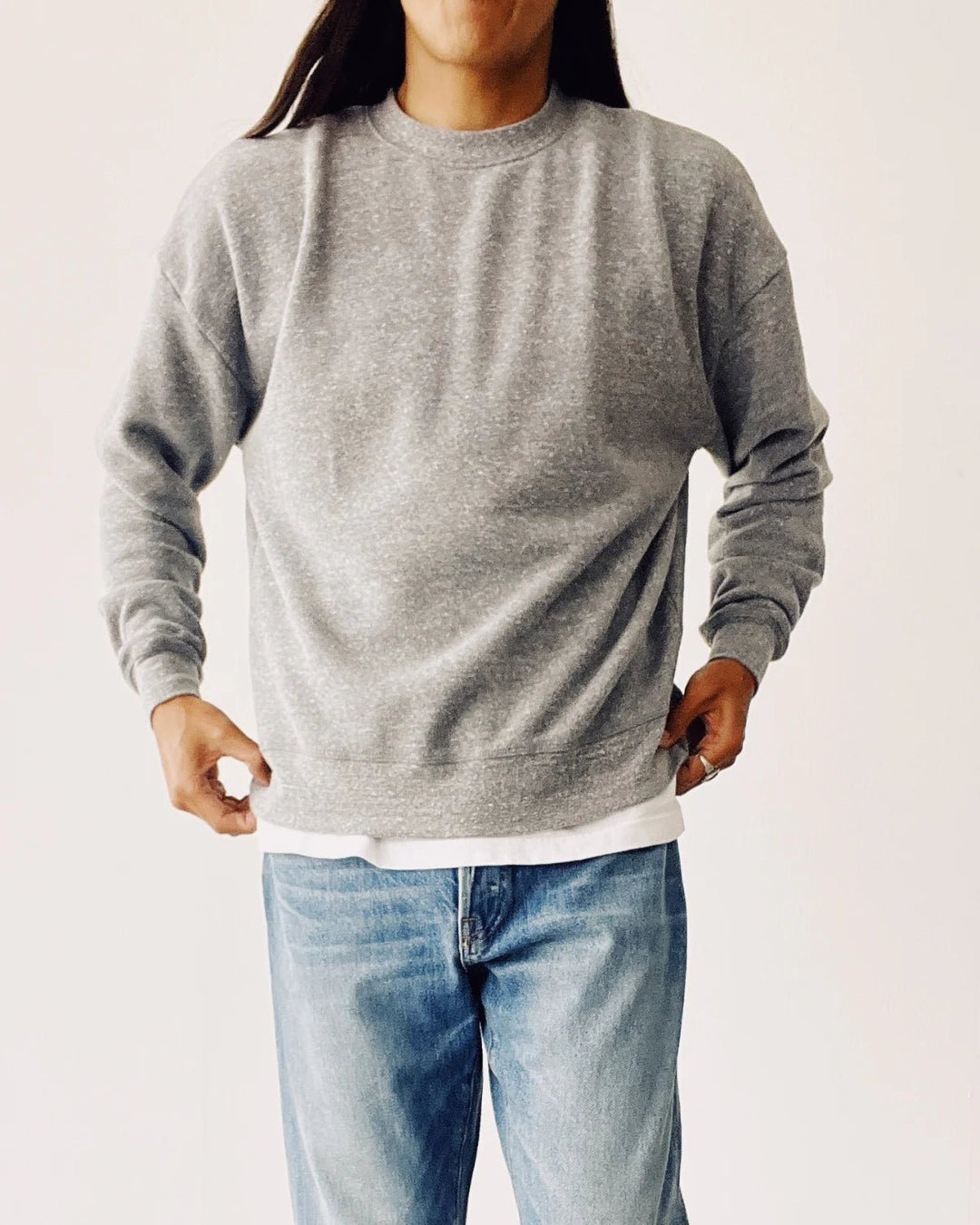 Hey Gang - Boxy Sweatshirt in PE Grey - Kalifornia Jean Bar