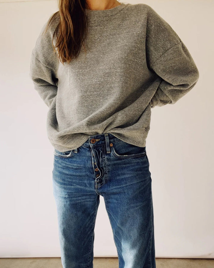 Hey Gang - Boxy Sweatshirt in PE Grey - Kalifornia Jean Bar