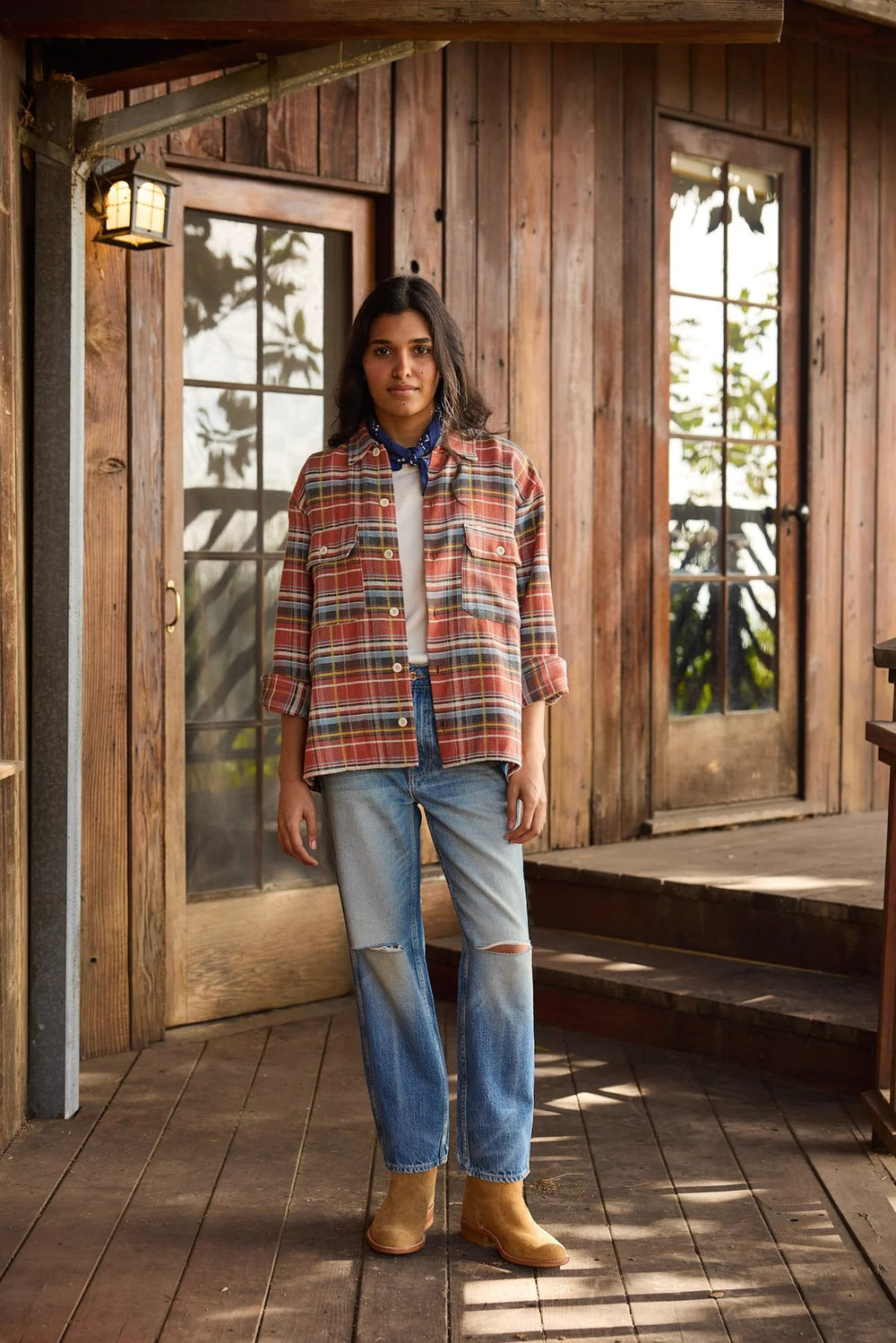 Hey Gang - Work Shirt in Rust Plaid - Kalifornia Jean Bar
