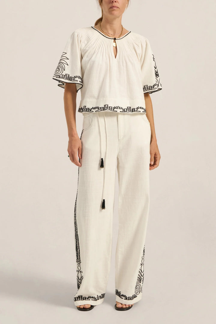 Ilio Nema - Calliope Dori Embroidery Top - Kalifornia Jean Bar
