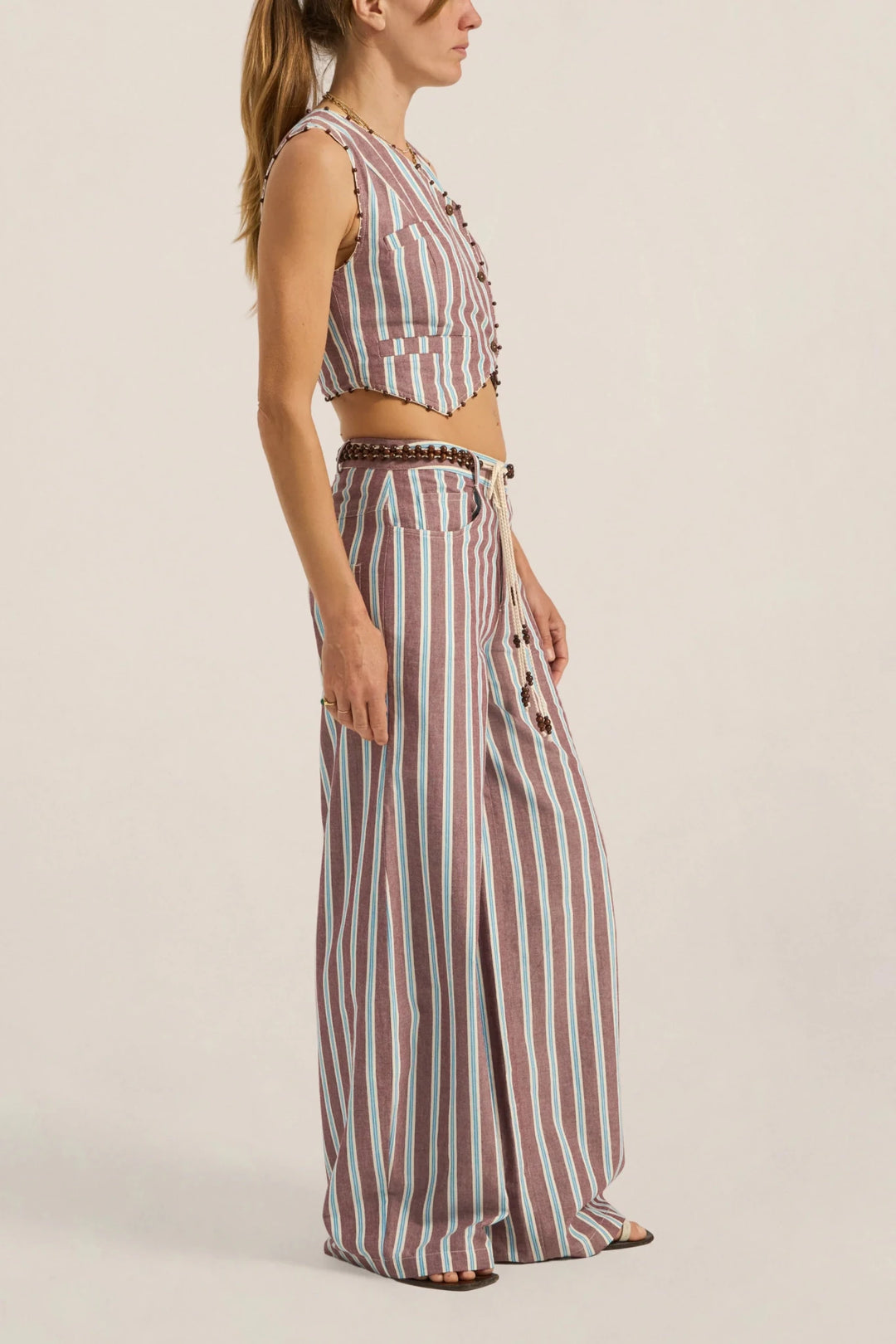 Ilio Nema - Odin Pants in Serifos Stripe - Kalifornia Jean Bar