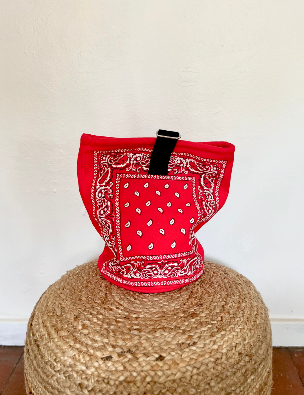 11AM-red paisley bandana backpack