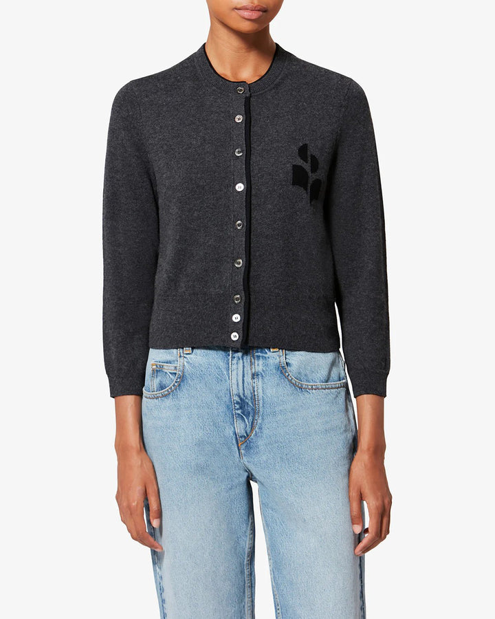 Isabel Marant - Anthracite Black Lona Cardigan - Kalifornia Jean Bar