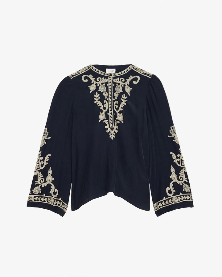 Isabel Marant - Black Falonne Top - Kalifornia Jean Bar