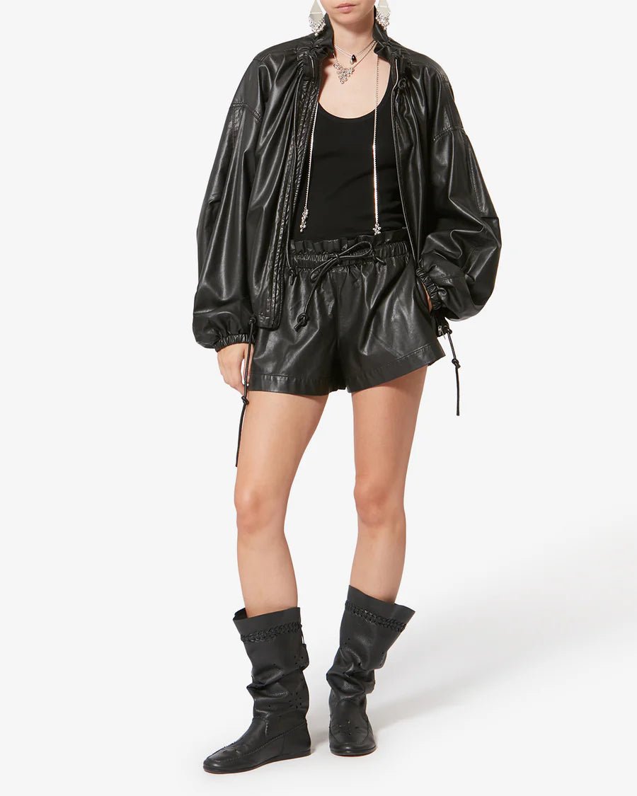Isabel Marant - Black Neela Faux Leather Jacket - Kalifornia Jean Bar