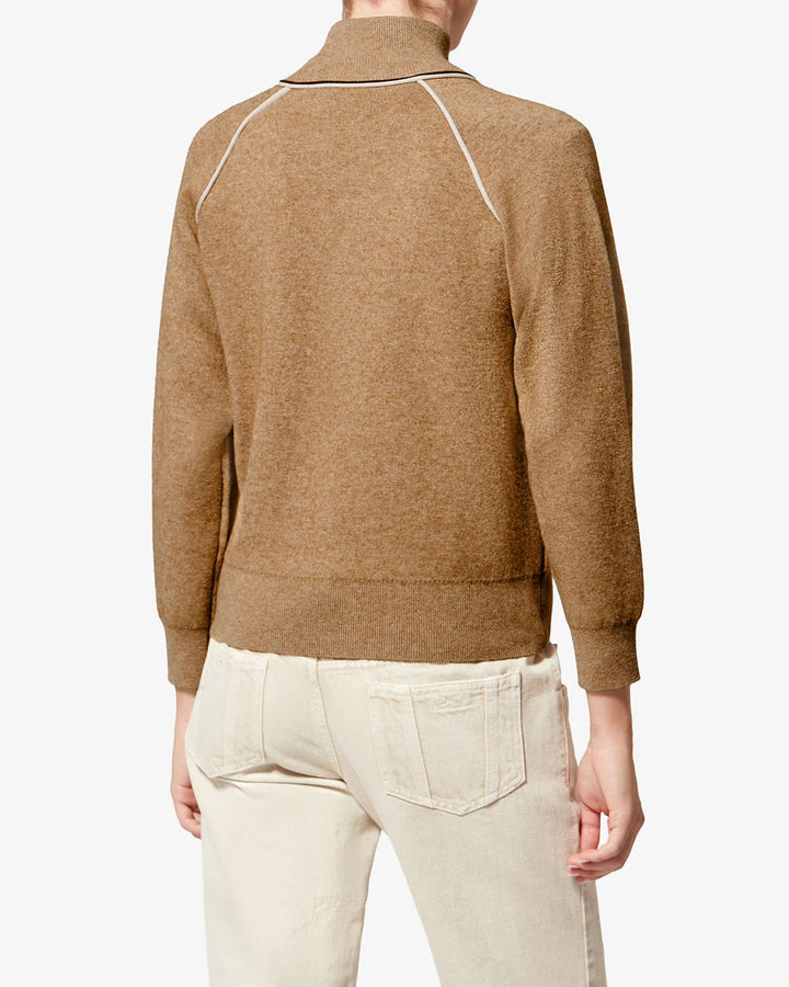 Isabel Marant - Camel/Light Gray Lanya Cardigan - Kalifornia Jean Bar
