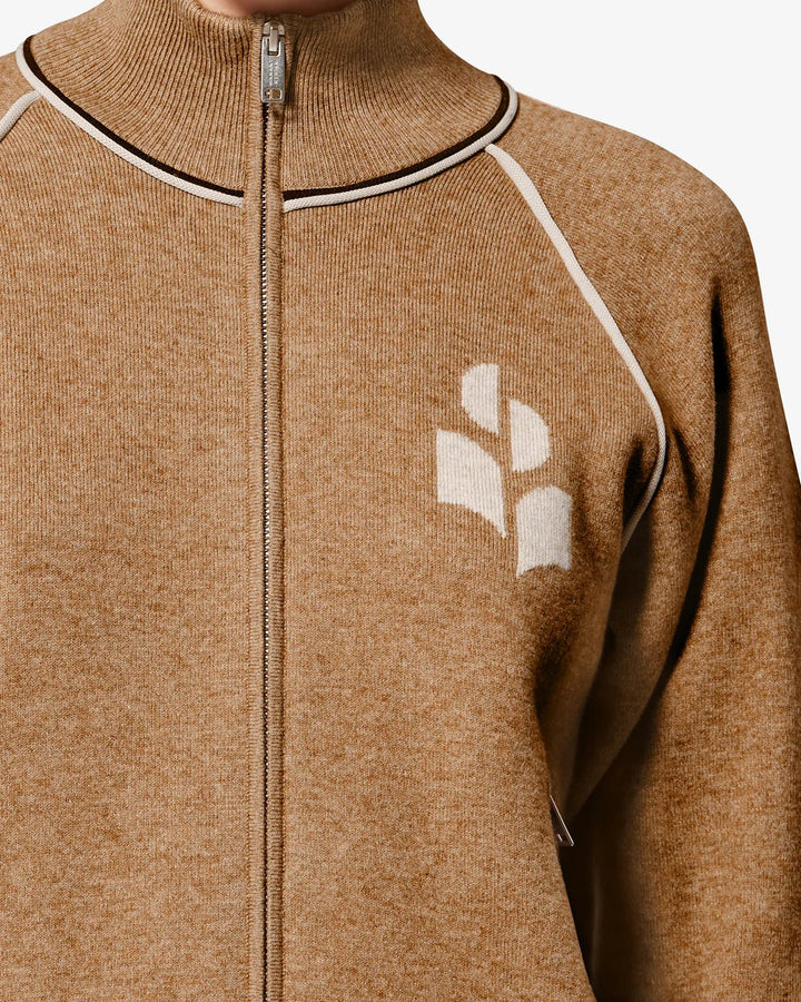 Isabel Marant - Camel/Light Gray Lanya Cardigan - Kalifornia Jean Bar