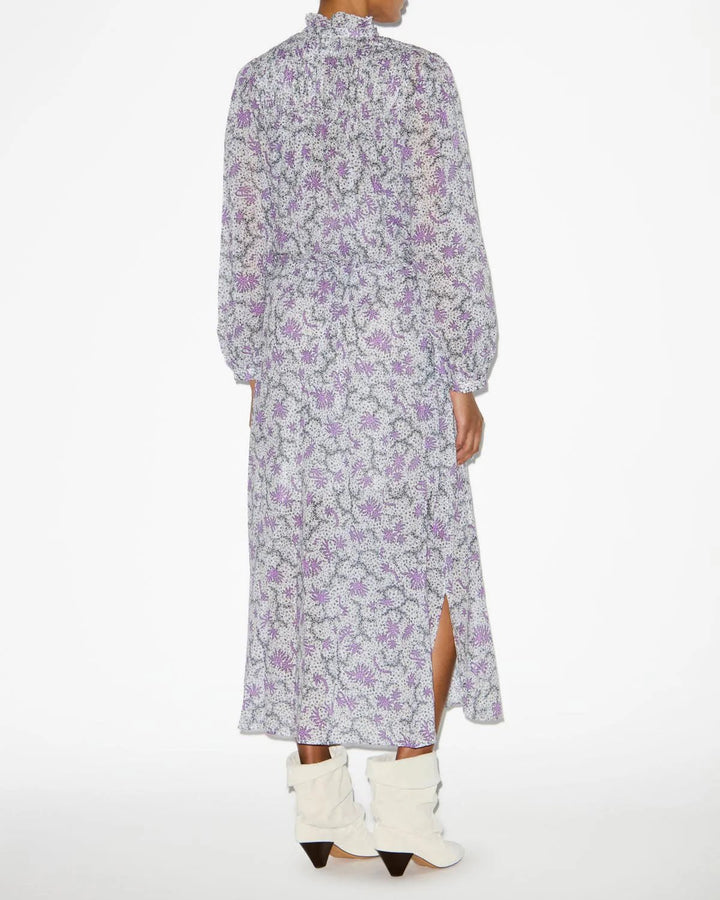 Isabel Marant - Dalida Dress in Ecru Lilac - Kalifornia Jean Bar