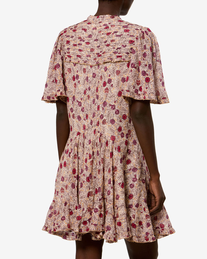 Isabel Marant - Daynia Dress in Ecru/Raspberry - Kalifornia Jean Bar