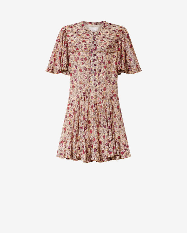Isabel Marant - Daynia Dress in Ecru/Raspberry - Kalifornia Jean Bar