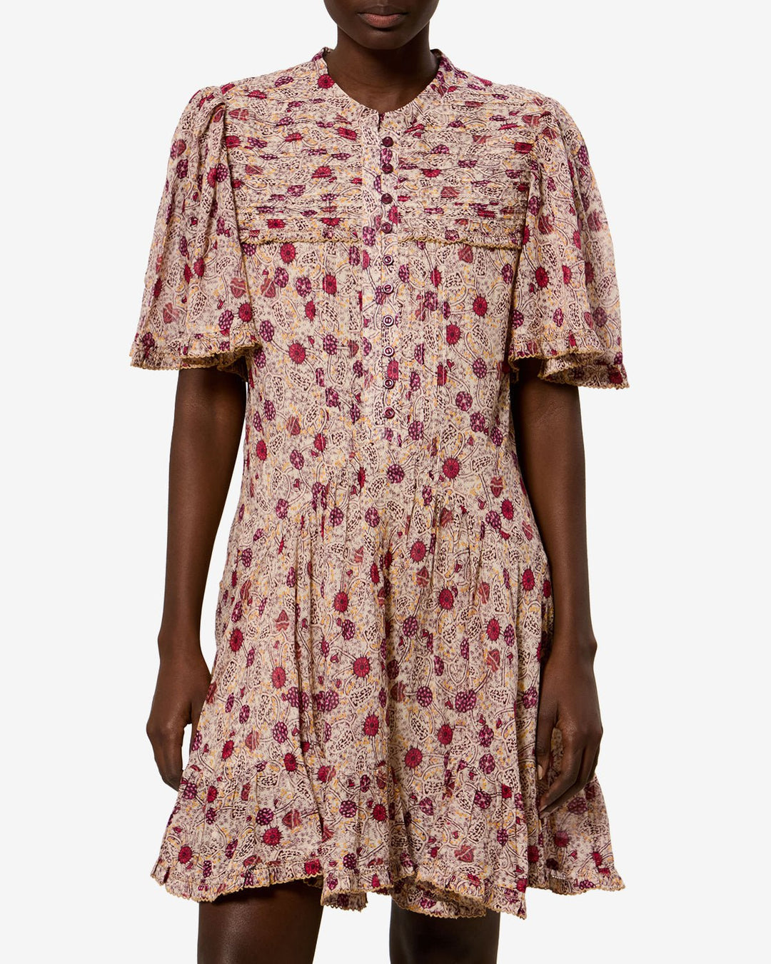 Isabel Marant - Daynia Dress in Ecru/Raspberry - Kalifornia Jean Bar