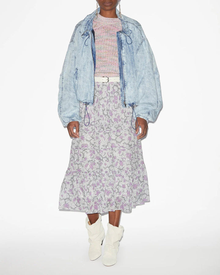 Isabel Marant - Diya Skirt in Lilac and Ecru - Kalifornia Jean Bar