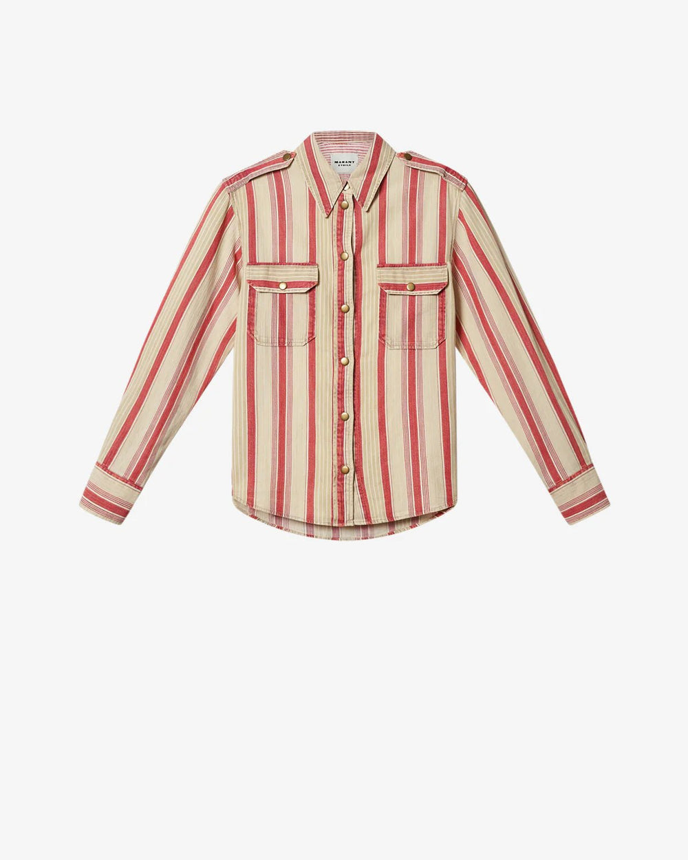 Isabel Marant - Gelva Shirt Beige/Red - Kalifornia Jean Bar