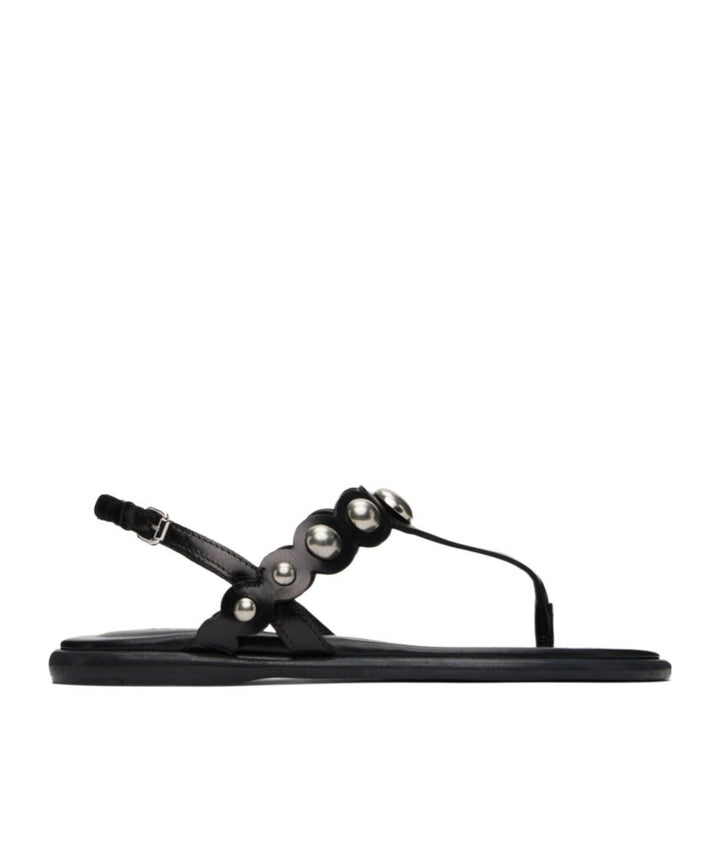 Isabel Marant - Nya Scalloped Sandals in Black/Silver - Kalifornia Jean Bar