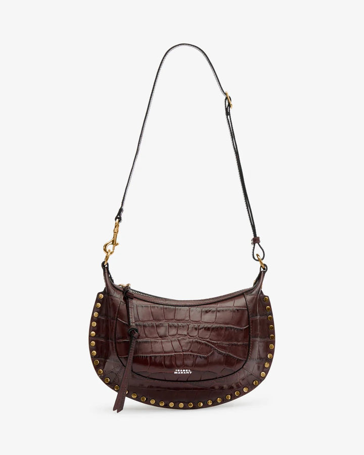 Isabel Marant - Oskan Moon Shoulder Bag Burgundy Croco - Kalifornia Jean Bar